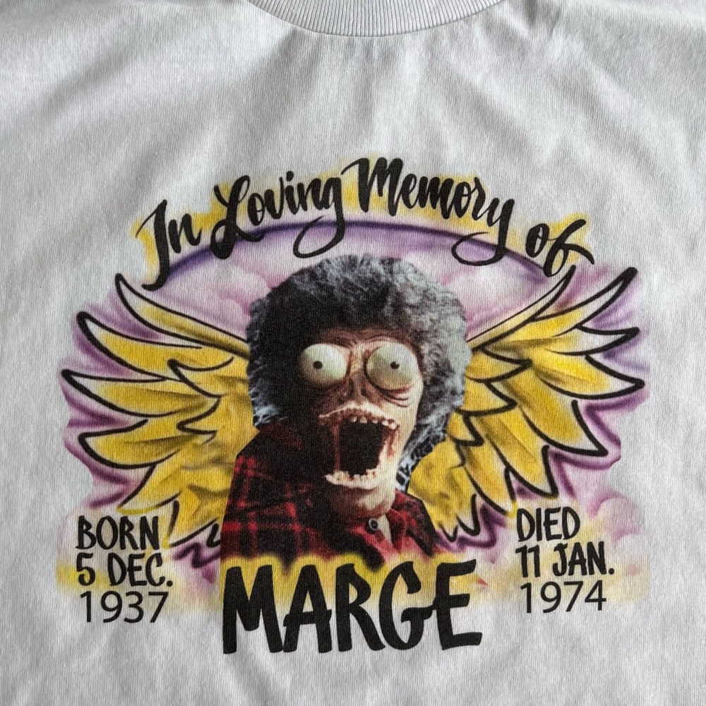 In Memory of Large Marge funny goth retro vintage punk White Unisex t-shirt